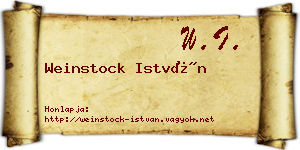 Weinstock István névjegykártya
